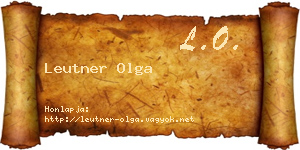 Leutner Olga névjegykártya